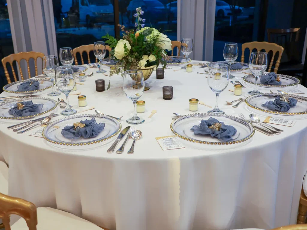 Table and chair decoration at Houston intimate event space - Up Above Venue