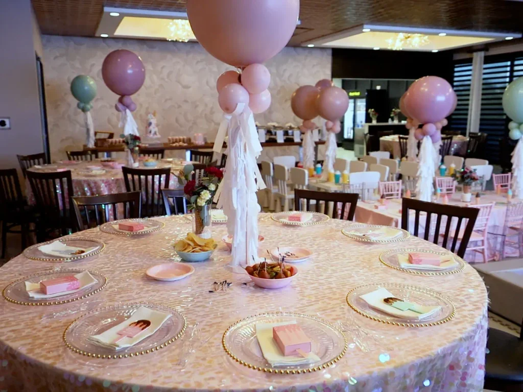 Table and chair decoration at Houston Celebration Venue - Up Above Venue