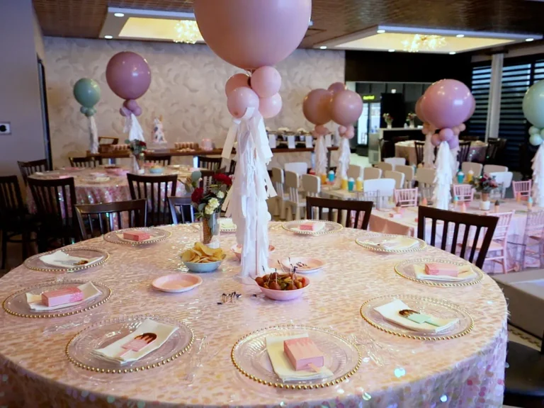 Table and chair decoration at Houston Celebration Venue - Up Above Venue - Intimate Venue