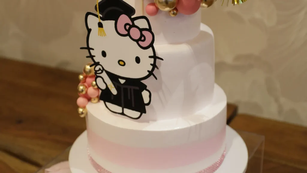 Cake with Hello Kitty - Houston event venue - Up Above Venue