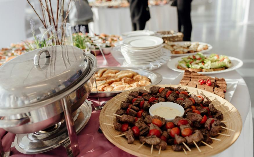 Catering and food options in a charity event venue - Up Above Venue