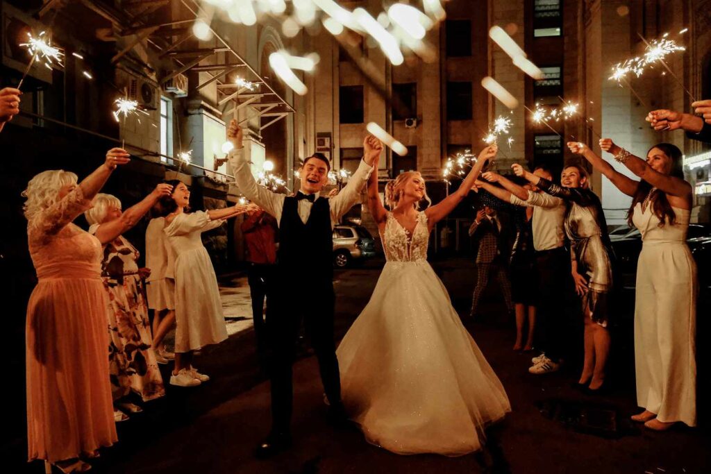 bride and groom dancing on their wedding ceremony infront of the guests
