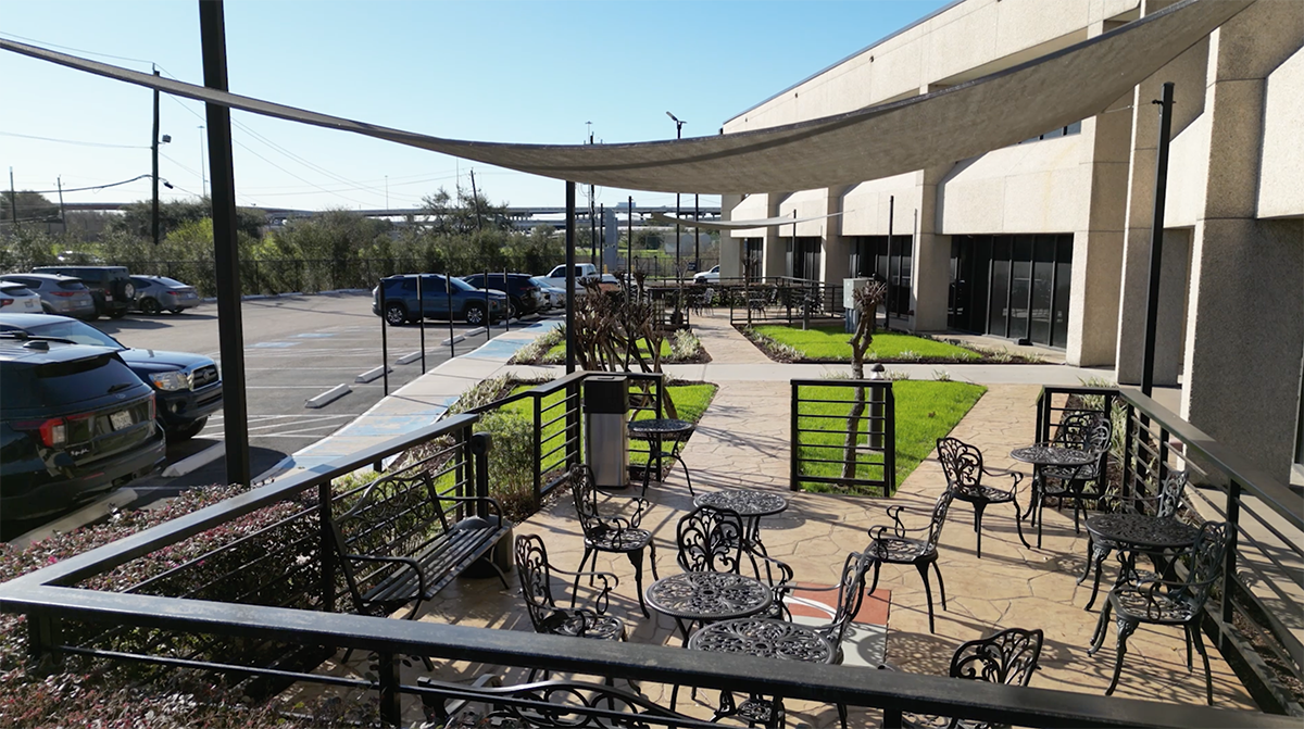 houston funeral reception patio