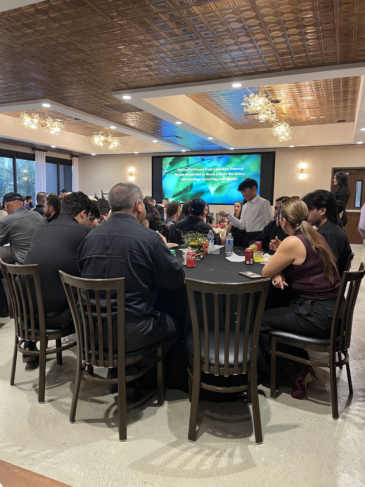 houston funeral reception screen