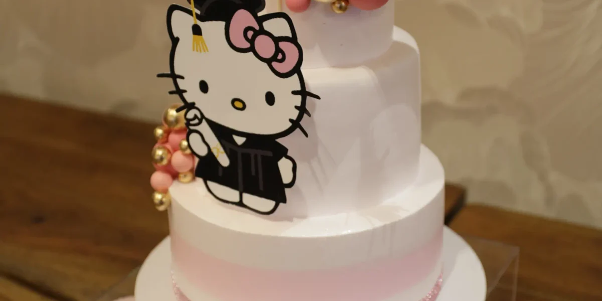 Cake with Hello Kitty - Houston event venue - Up Above Venue